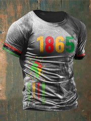 Men's Juneteeth Black History Printed T-shirt