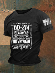 T-shirt à manches courtes pour homme, modèle vétéran de l'armée DD-214