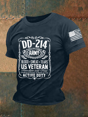 T-shirt à manches courtes pour homme, modèle vétéran de l'armée DD-214