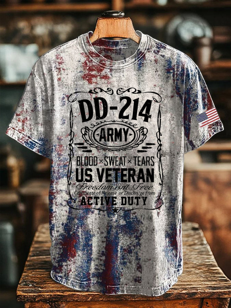 T-shirt à manches courtes pour homme, modèle vétéran de l'armée DD-214
