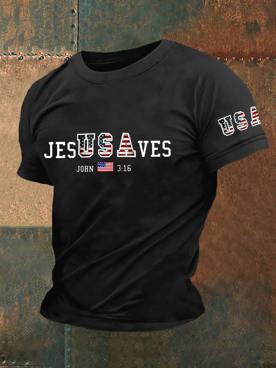 Men's Jesusaves Short-sleeved T-shirt