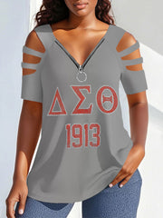 Women's Black History Delta Sigma Theta 1913 Printed Top
