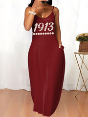 Women's Black History Delta Sigma Theta 1913 Printed Dress