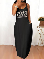 Women's Black History Delta Sigma Theta 1913 Printed Dress