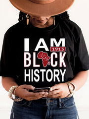 Women's Black History Delta Sigma Theta 1913 Printed T-shirt