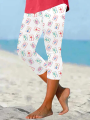 Women's mahjong print leggings