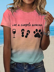 Women's I'm a simple woman T-shirt