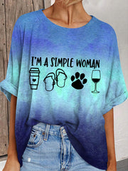 Women's I'm a simple woman T-shirt