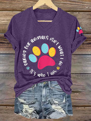 Women's Caring For Animals Isn't What I Do It's What I Am T-shirt