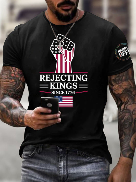 Men's Rejecting Kings Since 1776 Hands Off Tee