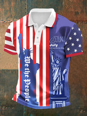 Men's 4th of July We The People Flag Short Sleeve Shirt