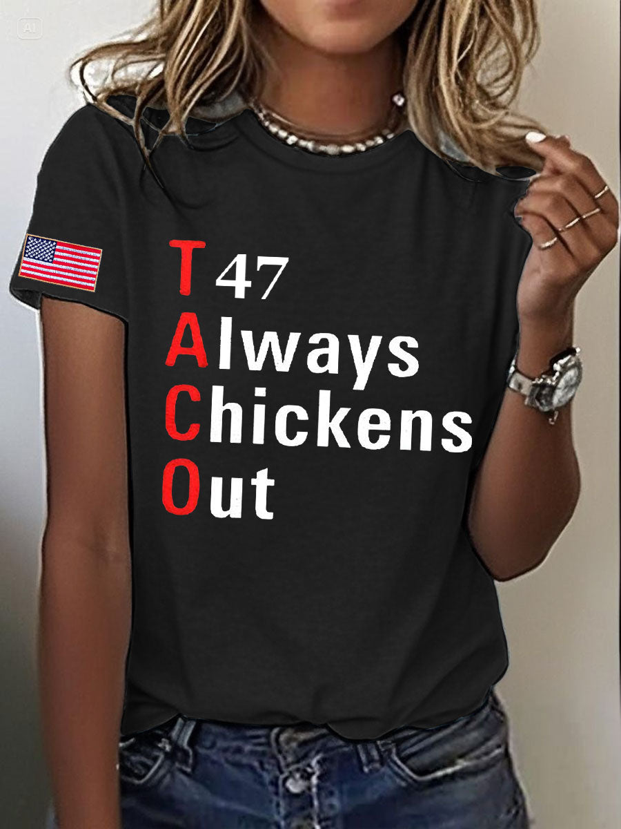 Women's FDT Taco Chickens Out Printed T-shirt