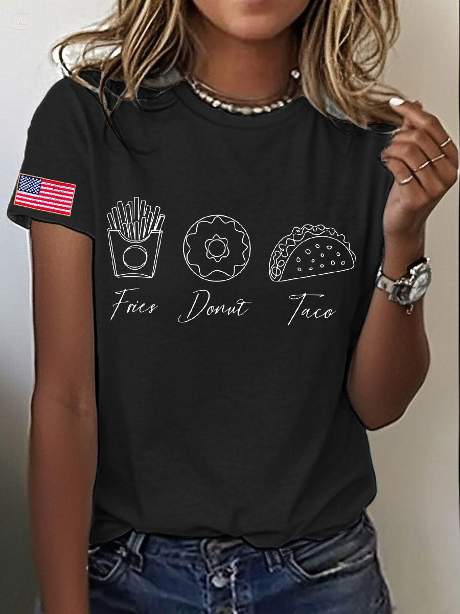 Women's FDT Taco Chickens Out Printed T-shirt