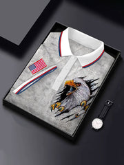 Men's 4th of July Flag Printed Casual Tops