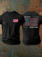 Men's 4th of July Flag Printed T-shirt