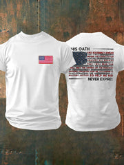 Men's 4th of July Flag Printed T-shirt
