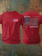 Men's 4th of July Flag Printed T-shirt