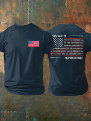 Men's 4th of July Flag Printed T-shirt