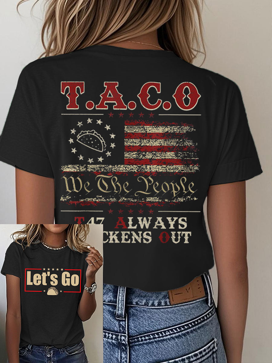 Women's Fdt 8647 Taco Printed T-Shirt