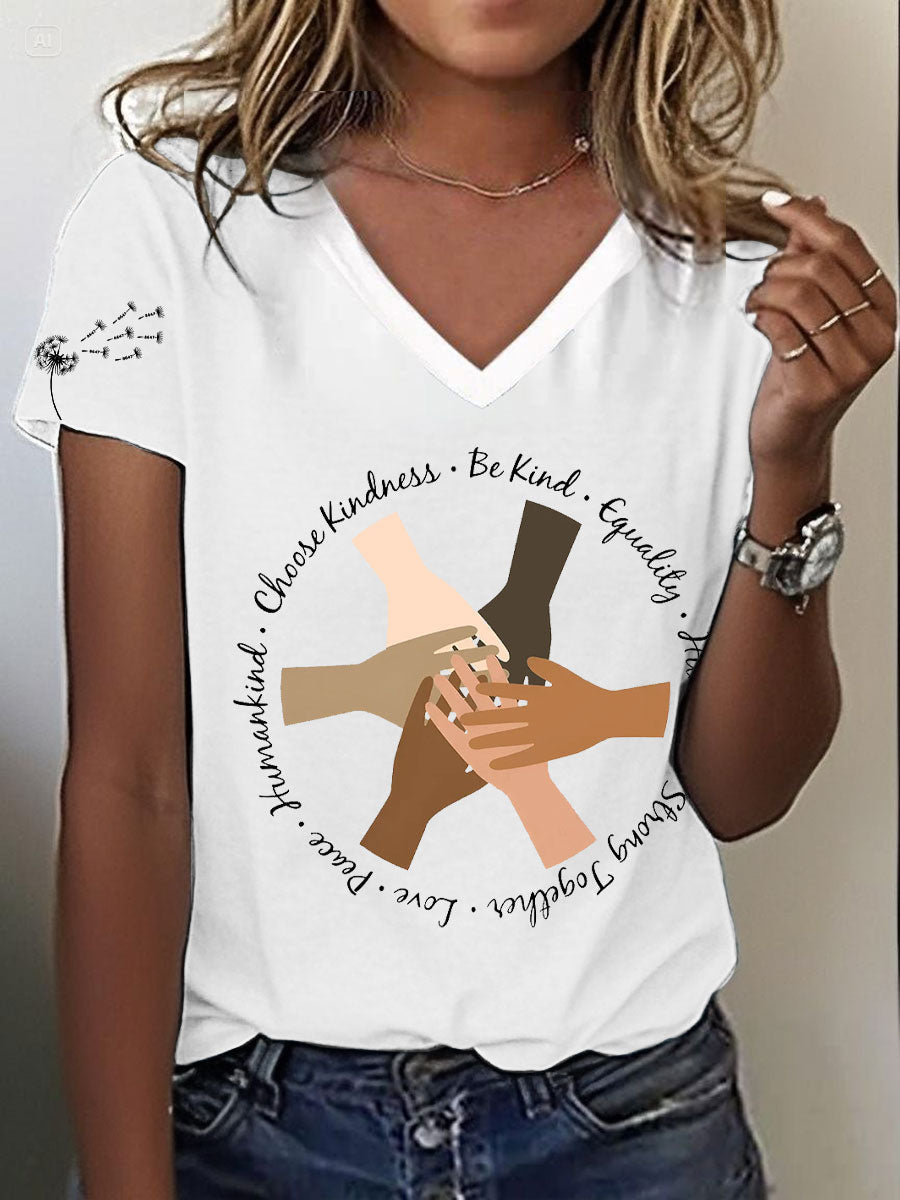 Women's 8647 FDT Peace Printed T-Shirt