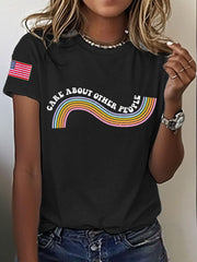 Women's 8647 FDT Peace Printed T-Shirt