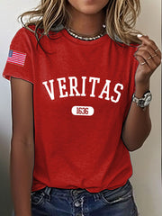 Women's 8647 FDT Truth Over Tyranny Harvard Printed T-Shirt