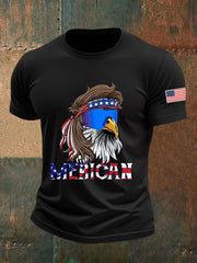 Men's Funny Fourth of July  Funny Eagle Short Sleeve T-shirt