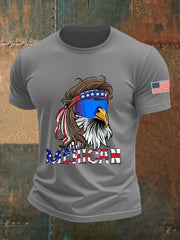 Men's Funny Fourth of July  Funny Eagle Short Sleeve T-shirt