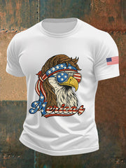Men's Funny Fourth of July  Funny Eagle Short Sleeve T-shirt