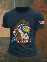 Men's Funny Fourth of July  Funny Eagle Short Sleeve T-shirt