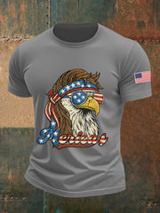 Men's Funny Fourth of July  Funny Eagle Short Sleeve T-shirt