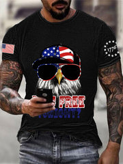 Men's Funny Fourth of July  Funny Eagle You Free Tonight  Short Sleeve T-shirt