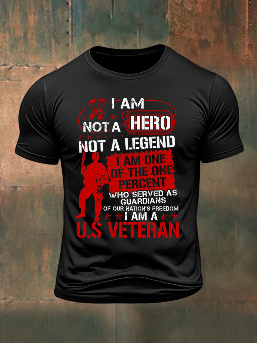 Men's I Am A U.S Veteran Printed T-shirt