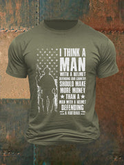 Men's Independence Day Veteran Printed T-shirt