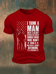 Men's Independence Day Veteran Printed T-shirt