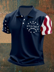 Men's We The People 1776 Independence Day American Flag Print Casual