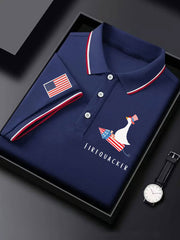 Men's Firequacker Goose Printed Casual Short Sleeve T-Shirt