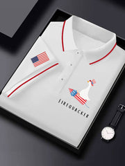 Men's Firequacker Goose Printed Casual Short Sleeve T-Shirt