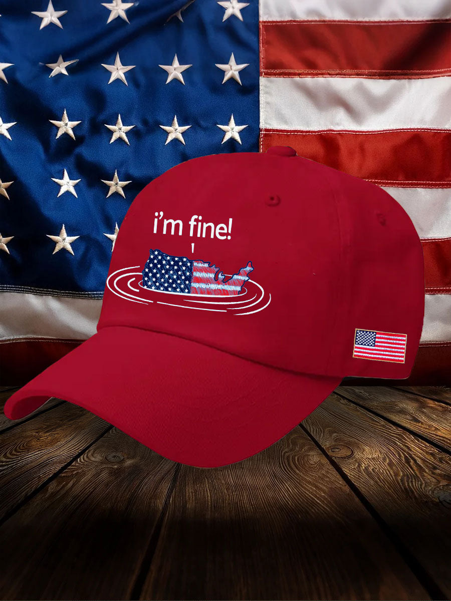 Unisex 8647 FDT I'm Fine 4th of July Printed Hat
