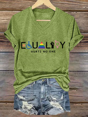 Women's Equality Hurts No One V-Neck Tee