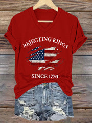Women's Rejecting Kings Since 1776 Short Sleeve T-Shirt