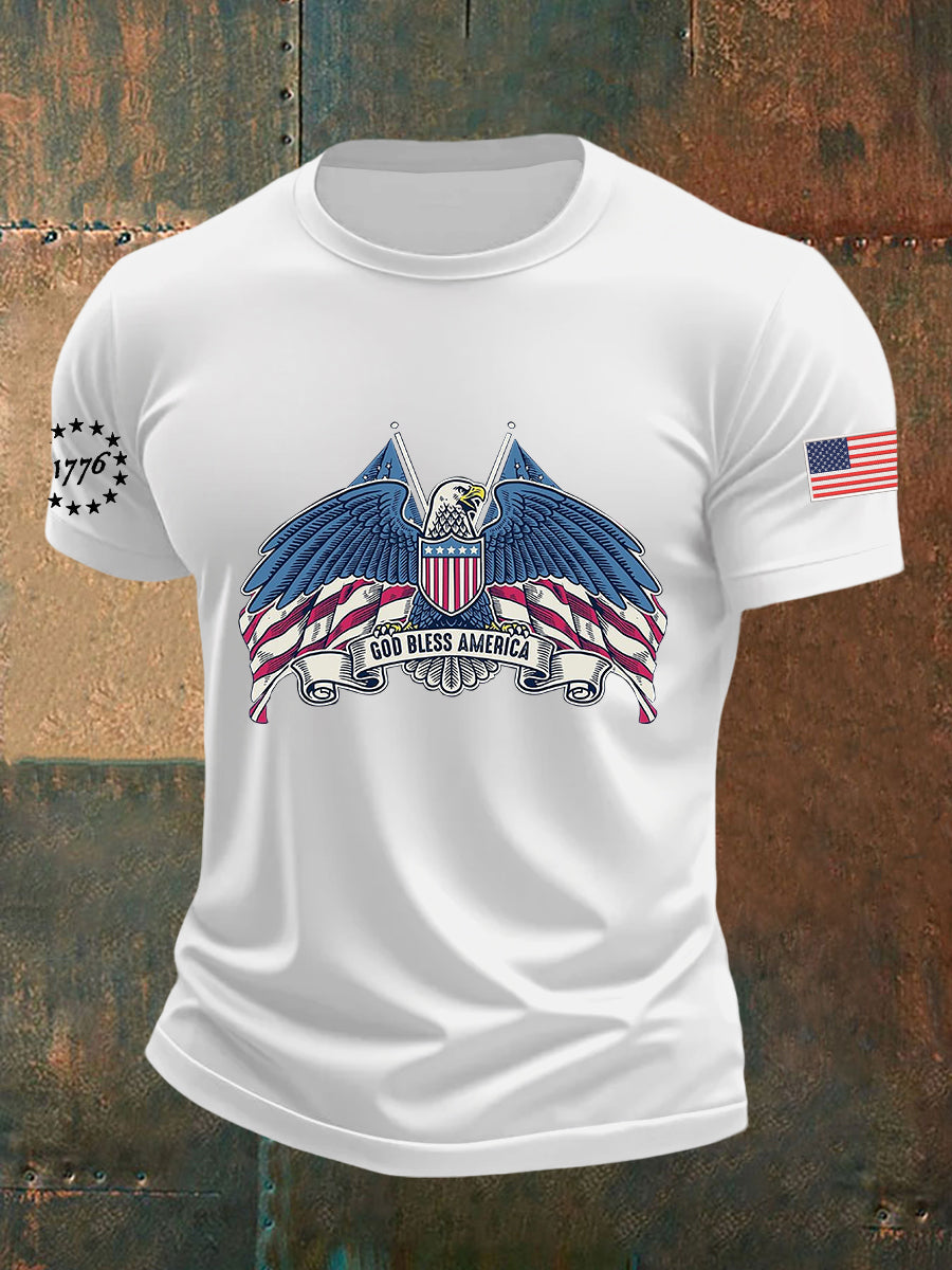 Men's Independence Day Flag Short Sleeve T-shirt