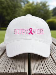 Women's Breast Cancer Awareness Survivor Ribbon Hat