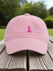 Women's Breast Cancer Awareness Survivor Ribbon Hat