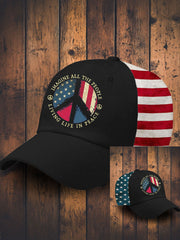 Unisex 8647 FDT Imagine Peace Printed Hat