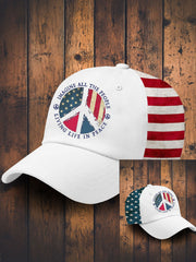 Unisex 8647 FDT Imagine Peace Printed Hat