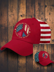 Unisex 8647 FDT Imagine Peace Printed Hat