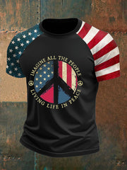 Men's 8647 FDT Imagine Peace Printed T-shirt