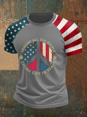 Men's 8647 FDT Imagine Peace Printed T-shirt