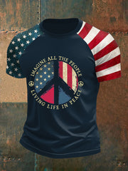 Men's 8647 FDT Imagine Peace Printed T-shirt